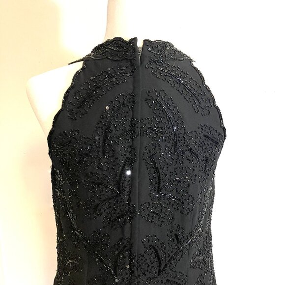 Beautifully Beaded Sleeveless Top, Back Zip, Hook & Eye, Size XL, SHOULDERS! - Picture 4 of 4